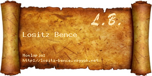 Lositz Bence névjegykártya